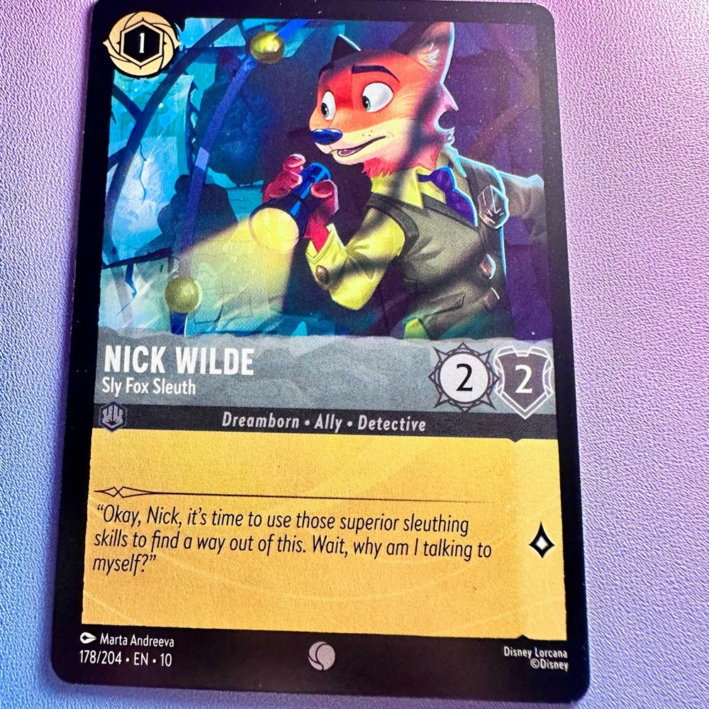 nick wilde [zootopia] - 178/204 (common) — lorcana: whispers in the well